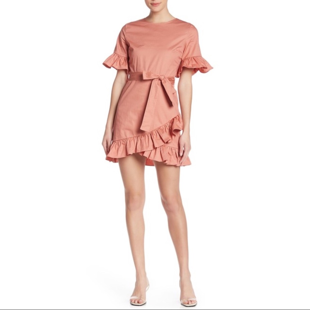 ENGLISH FACTORY Ruffle Twill Dress